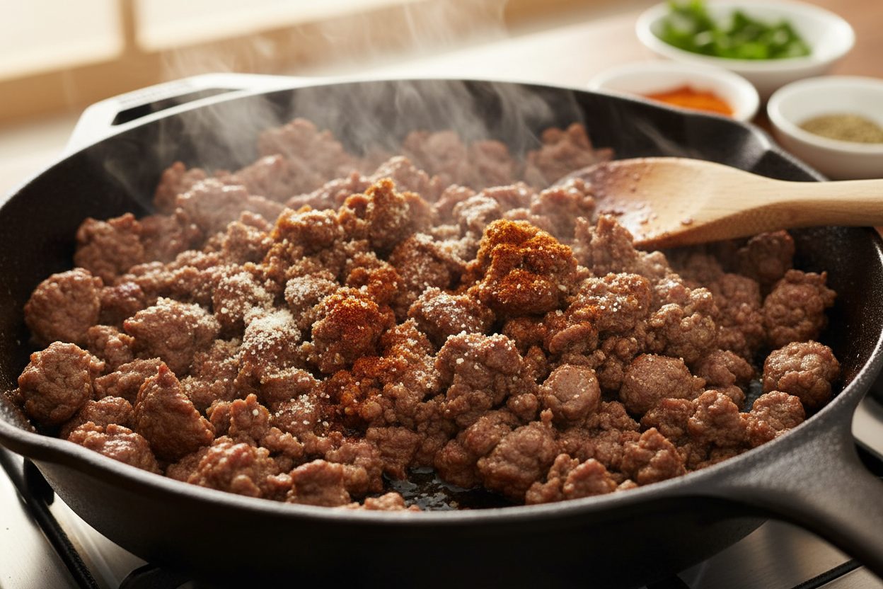 Healthy Sweet Potato Ground Beef Bowl with Rice 3 Sweet Potato Ground Beef and Rice Bowl preparation step 2