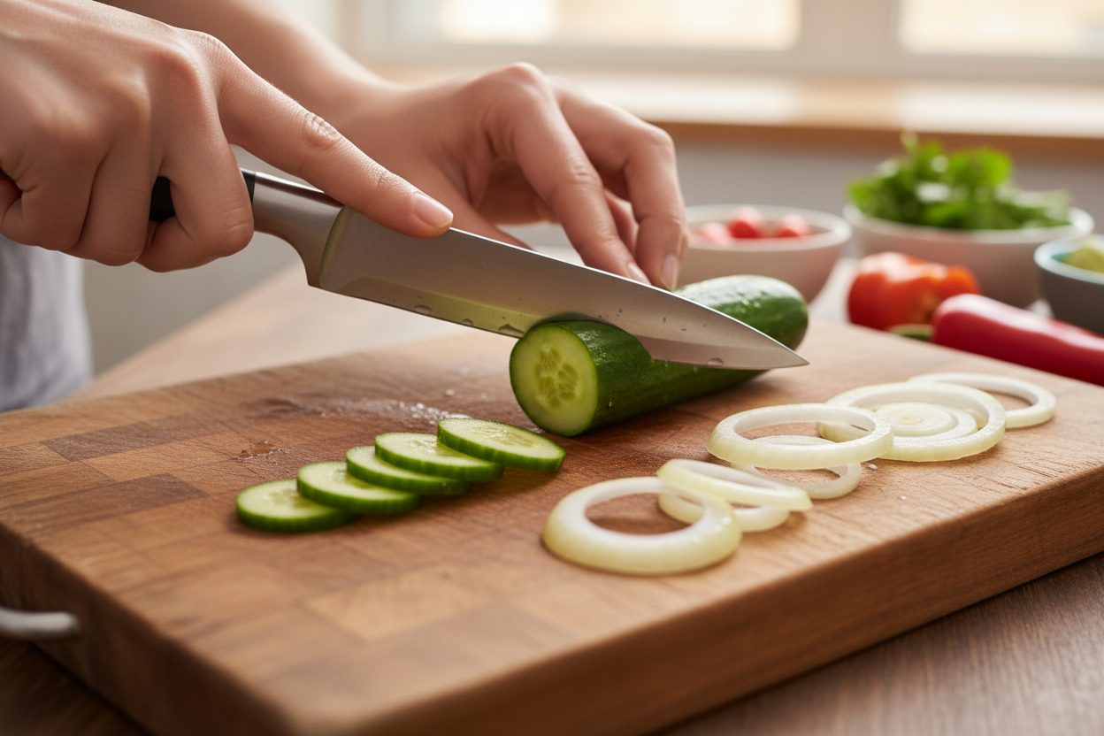 The Best Refrigerator Sweet Pickles preparation step 1