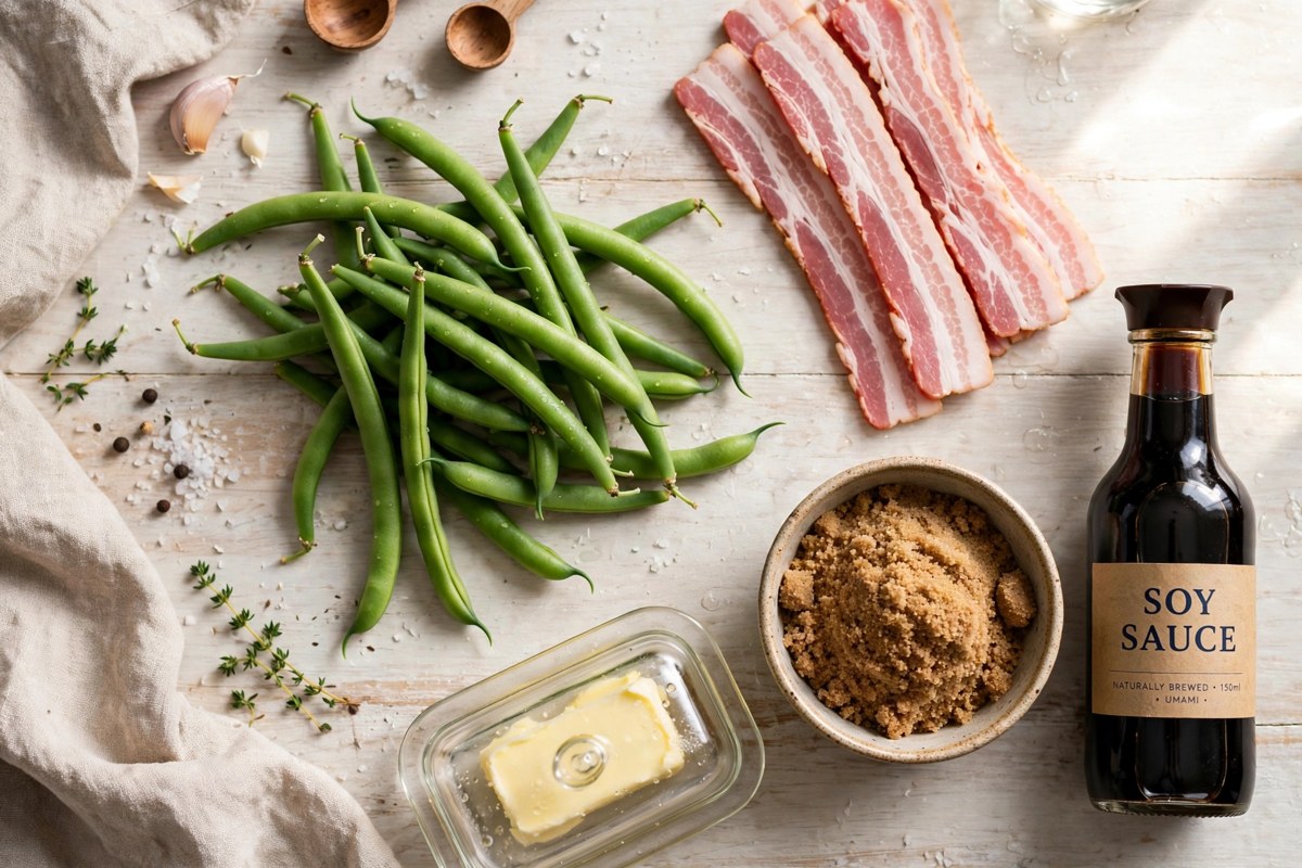 Crack Green Beans with Bacon 2 Crack Green Beans ingredients and preparation