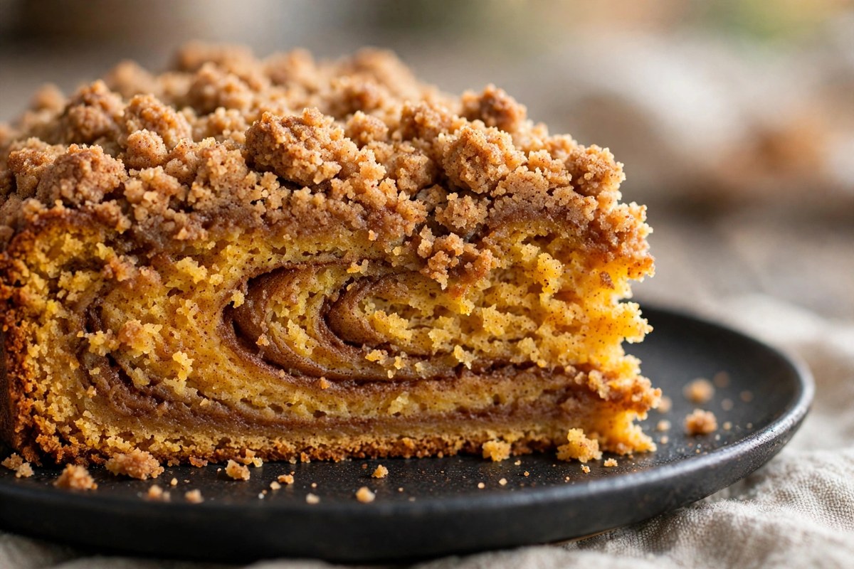 Moist Pumpkin Crumb Cake 3 Pumpkin Crumb Cake ready to serve