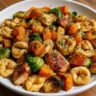 Cozy Autumn Chicken Tortellini Butternut Squash Skillet