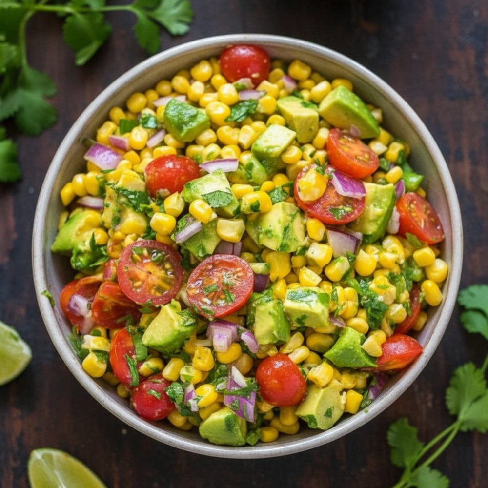 Avocado Corn Salad with Zesty Lime Dressing (Quick & Easy) 1 avocado corn salad featured 1777312433707
