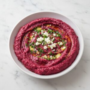 Creamy Roasted Beetroot and Feta Spread Recipe 4 beet dip with feta featured 1784161414791