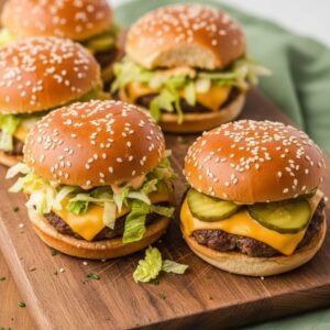 Easy Copycat Burger Sliders for Game Day 4 big mac sliders featured 1790213056745