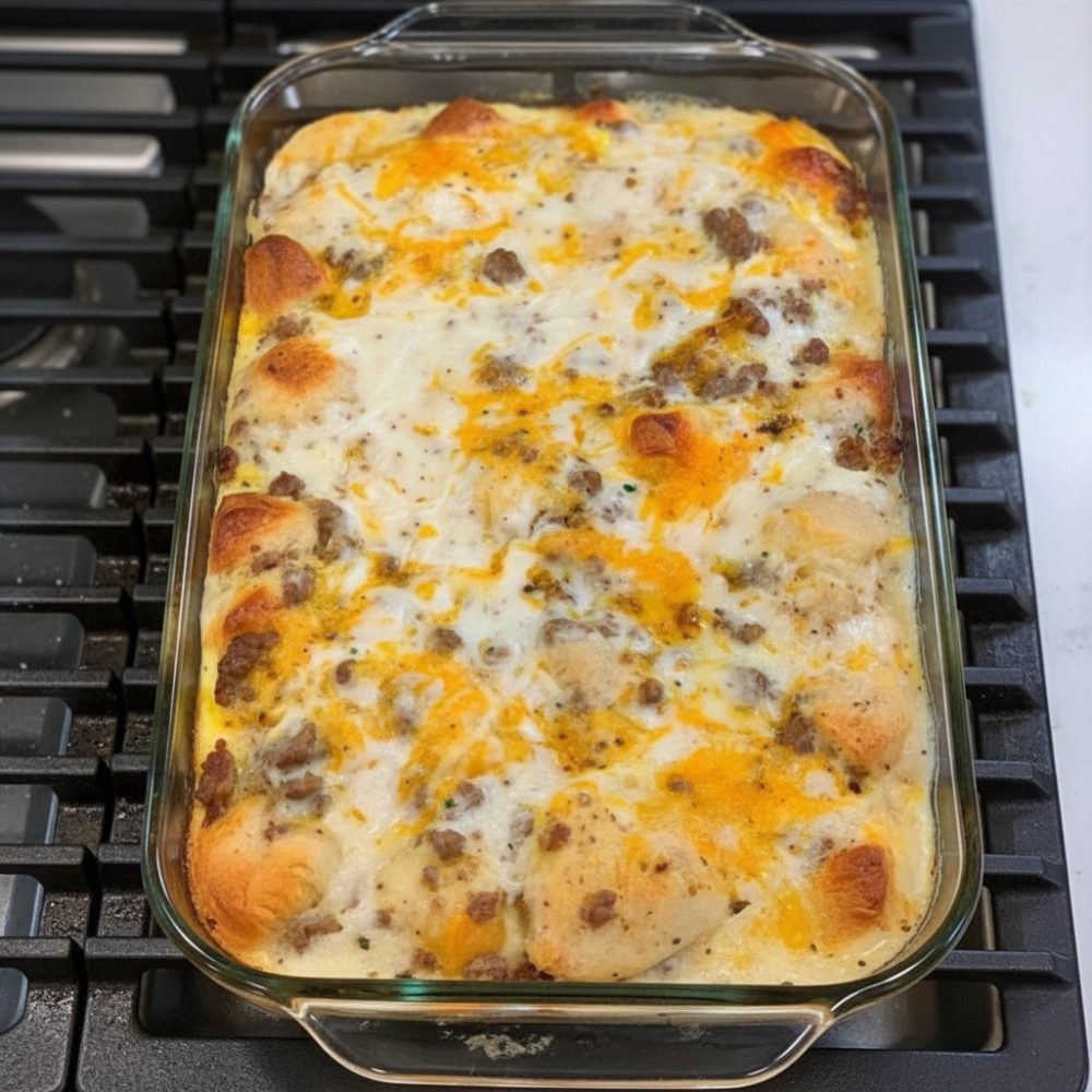 Hearty Biscuits and Beef Gravy Casserole Recipe 1 biscuits and beef gravy casserole featured 1785453812203
