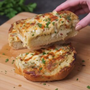 Easy Cheesy Garlic Bread Recipe with Confit Garlic 4 cheesy garlic bread featured 1782629606784
