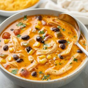 Creamy Chicken Enchilada Soup Recipe (Stove Top or Crock Pot) 4 Creamy Chicken Enchilada Soup Recipe (Stove Top or Crock Pot)