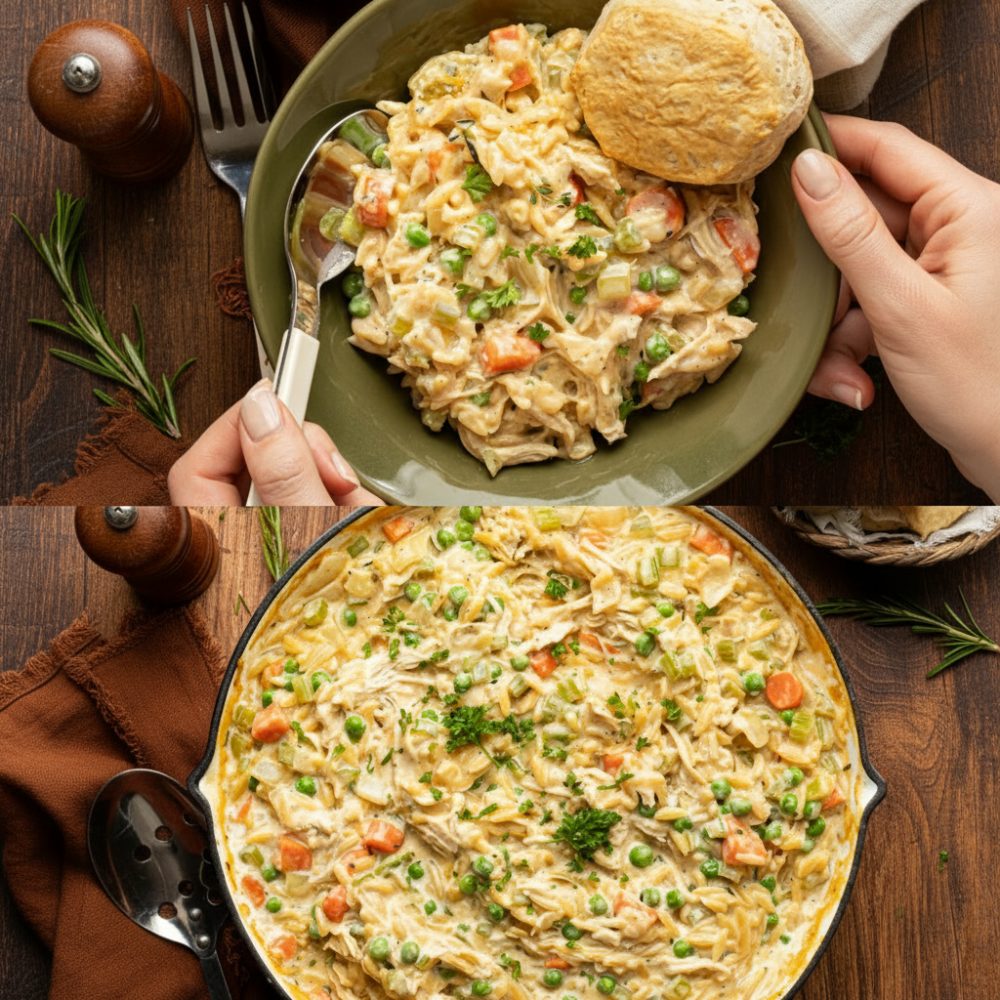 Creamy Chicken Pot Pie Orzo (One Pot Recipe) 1 Creamy Chicken Pot Pie Orzo (One Pot Recipe)