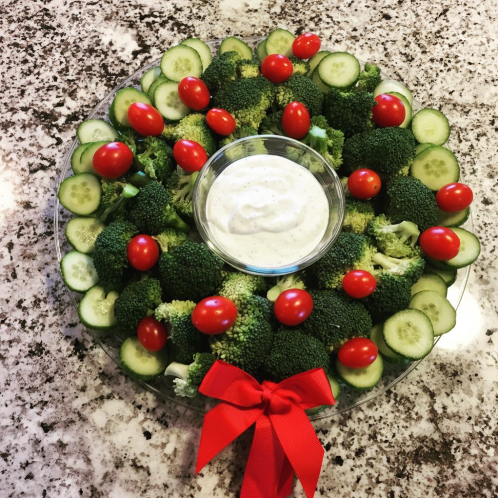 Festive Holiday Veggie Wreath: Easy Crudité Centerpiece 1 christmas veggie wreath appetizer featured 1782923122922
