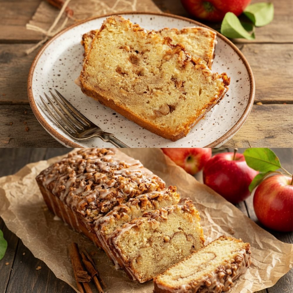Homemade Apple Cinnamon Loaf Recipe with Sweet Glaze