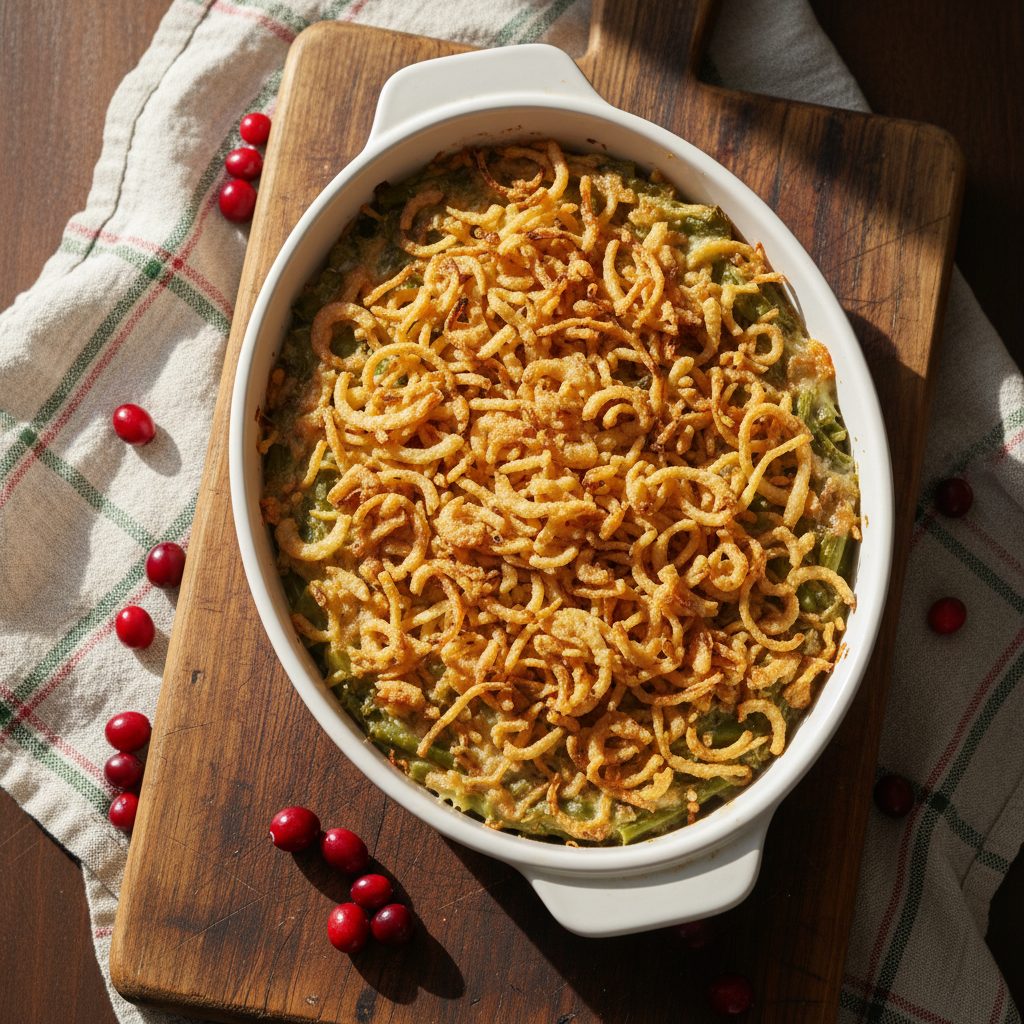 classic green bean casserole featured