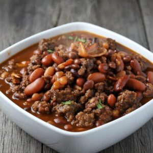 Hearty Crock Pot BBQ Beef Beans Recipe