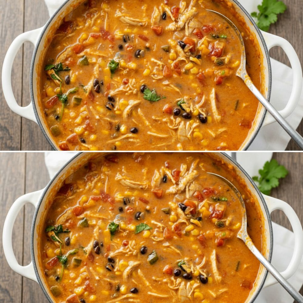 Easy Creamy Southwest Chicken Soup (Stovetop & Crockpot)