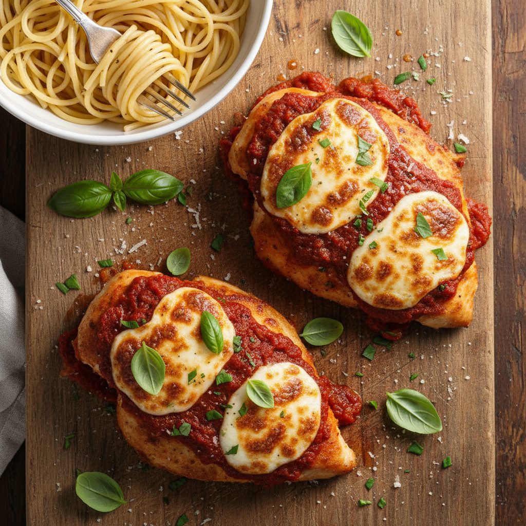 easy baked chicken parmesan featured 1