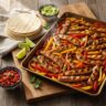 easy sheet pan chicken fajitas featured