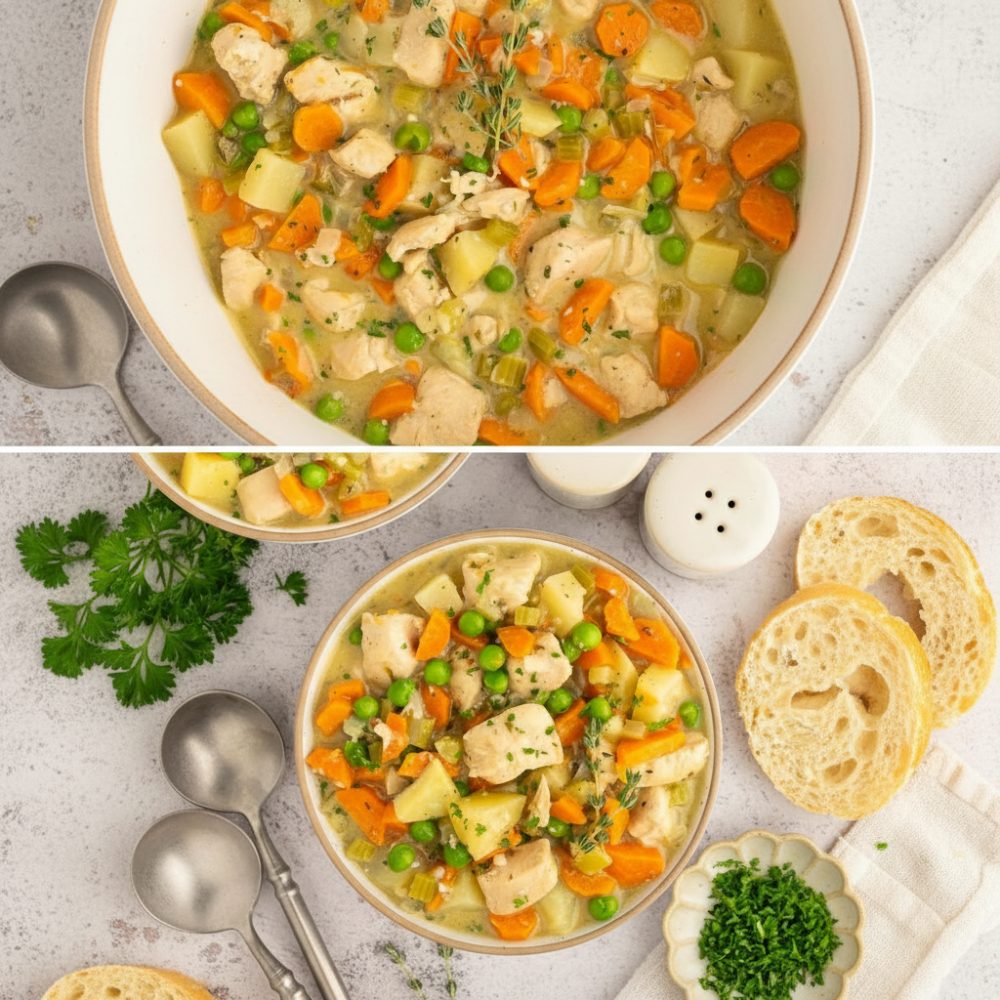 Creamy Slow Cooker Chicken and Vegetable Stew for Autumn 1 Creamy Slow Cooker Chicken and Vegetable Stew for Autumn