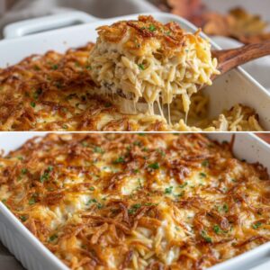 french onion chicken orzo casserole featured 1789089898506