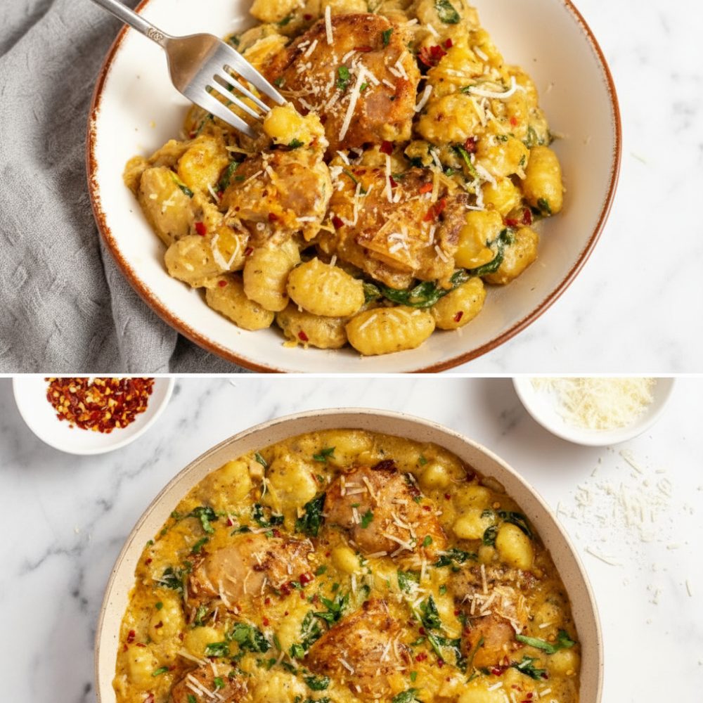 30-Minute Creamy Chicken and Gnocchi Skillet (Gluten-Free)