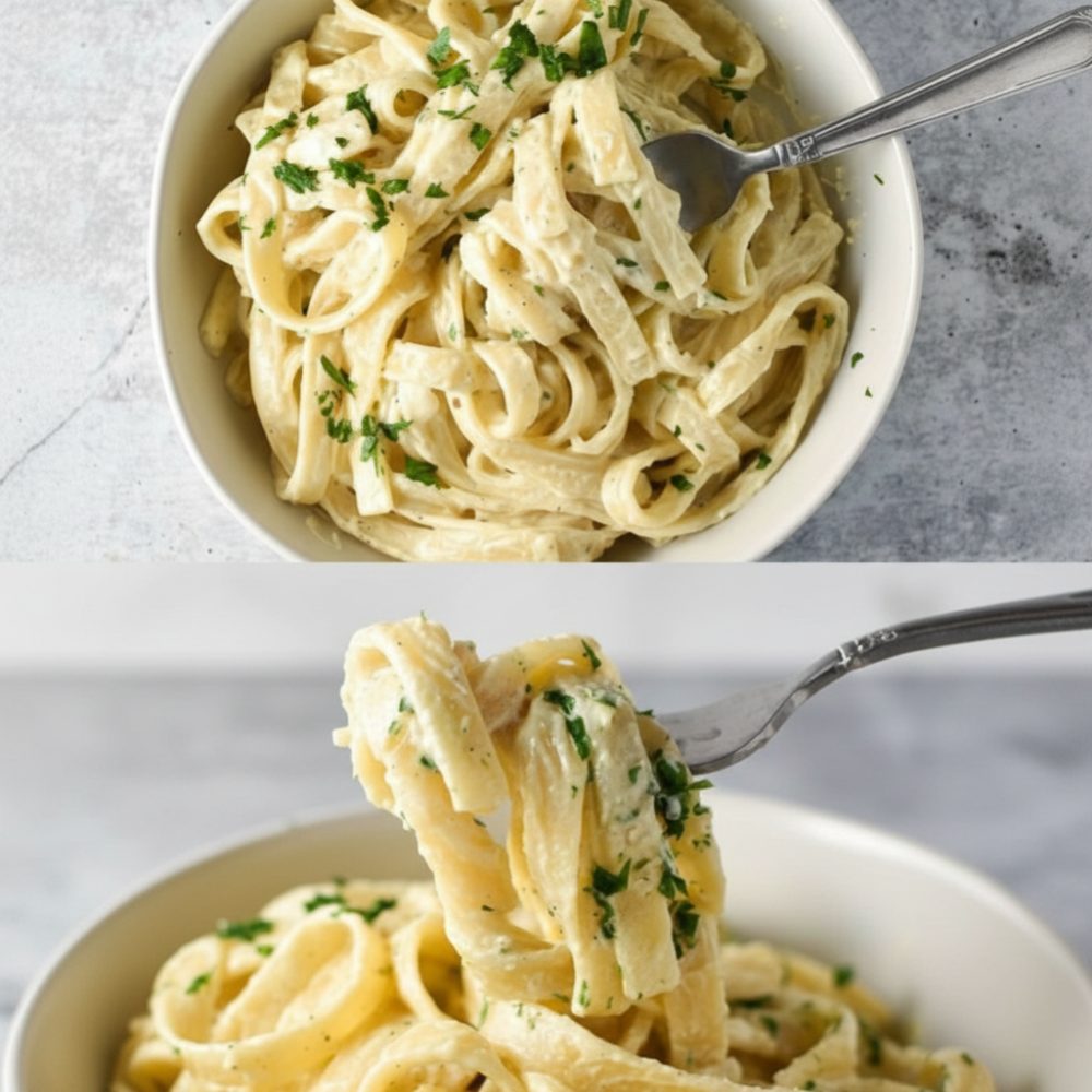 garlic herb boursin fettuccine featured 1782561218520