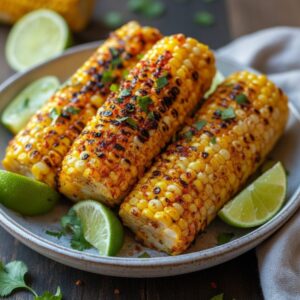 Grilled Chili Lime Butter Corn on the Cob (25-Min Recipe) 4 grilled chili lime butter corn featured 1777017225806