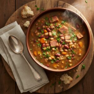 Hearty Ham and Bean Soup 4 hearty ham and bean soup featured
