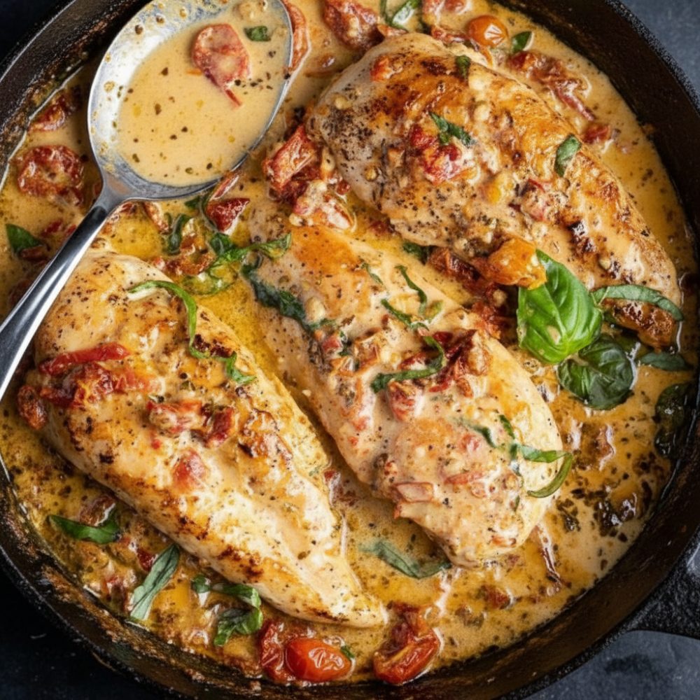 Creamy Tuscan Poultry Skillet: A Romantic Dinner Recipe