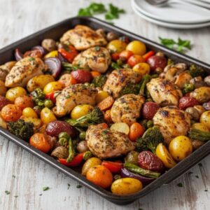 sheet pan chicken and veggies featured 1776702333006