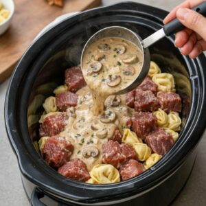 Cozy Crockpot Beef Marsala with Tortellini 4 Cozy Crockpot Beef Marsala with Tortellini