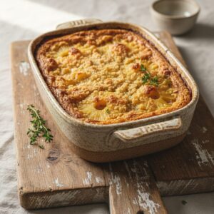 southern baked pineapple casserole featured