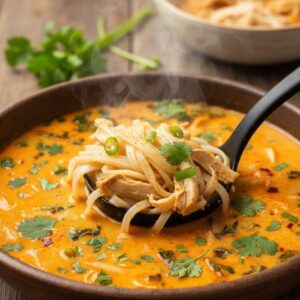 30-Minute Spicy Coconut Chicken Noodle Bowl