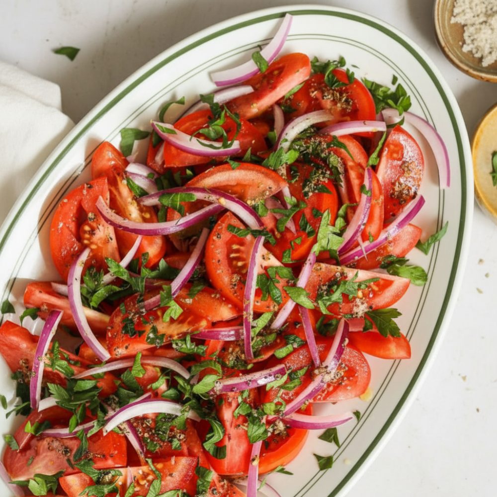Fresh Tomato Onion Salad (Quick & Easy) 1 tomato onion salad featured 1777220641247
