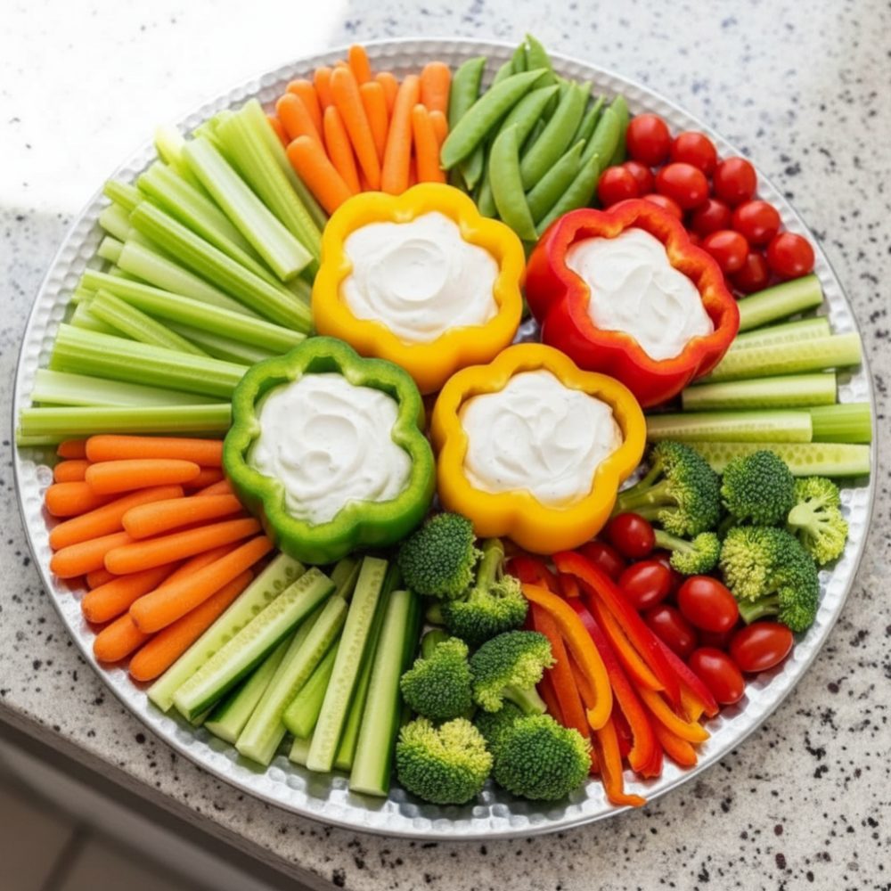 veggie platter bell pepper bowls featured 1782849234107